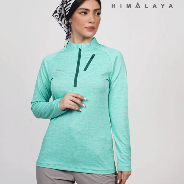 Himalaya women micropolar half zip blouse